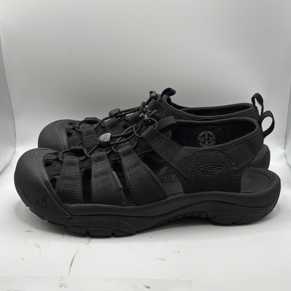 KEEN Men's Newport H2 Water Resistant Water Sandals All Black Size 11